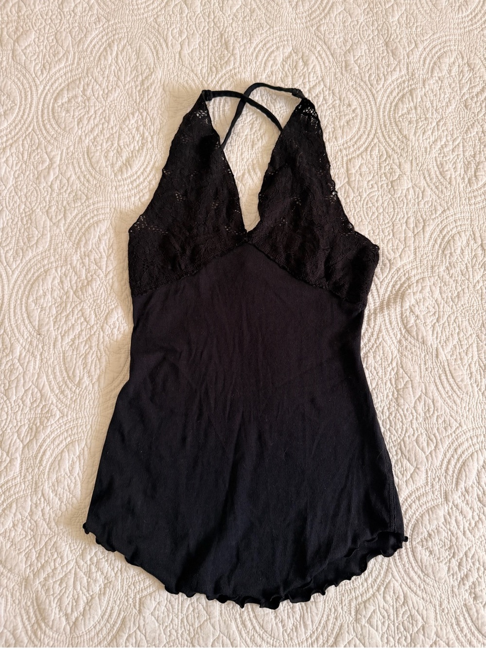 Black Lace Cami Top Free People Intimately Size M NWT
